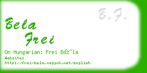 bela frei business card